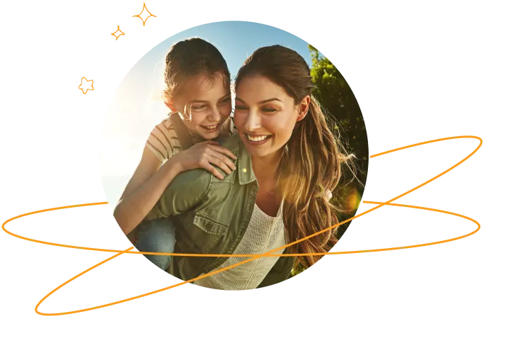 Happy family with child
